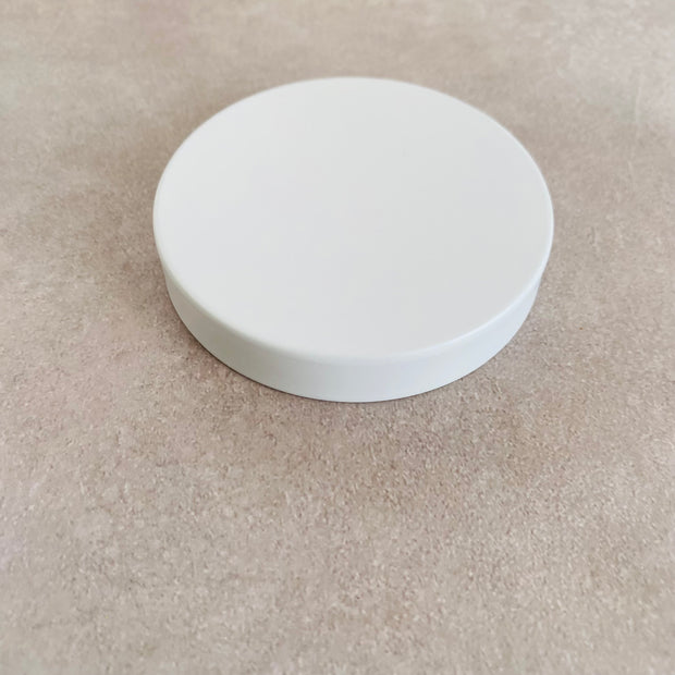 Small Metal Candle Jar Lids - White Box of 12